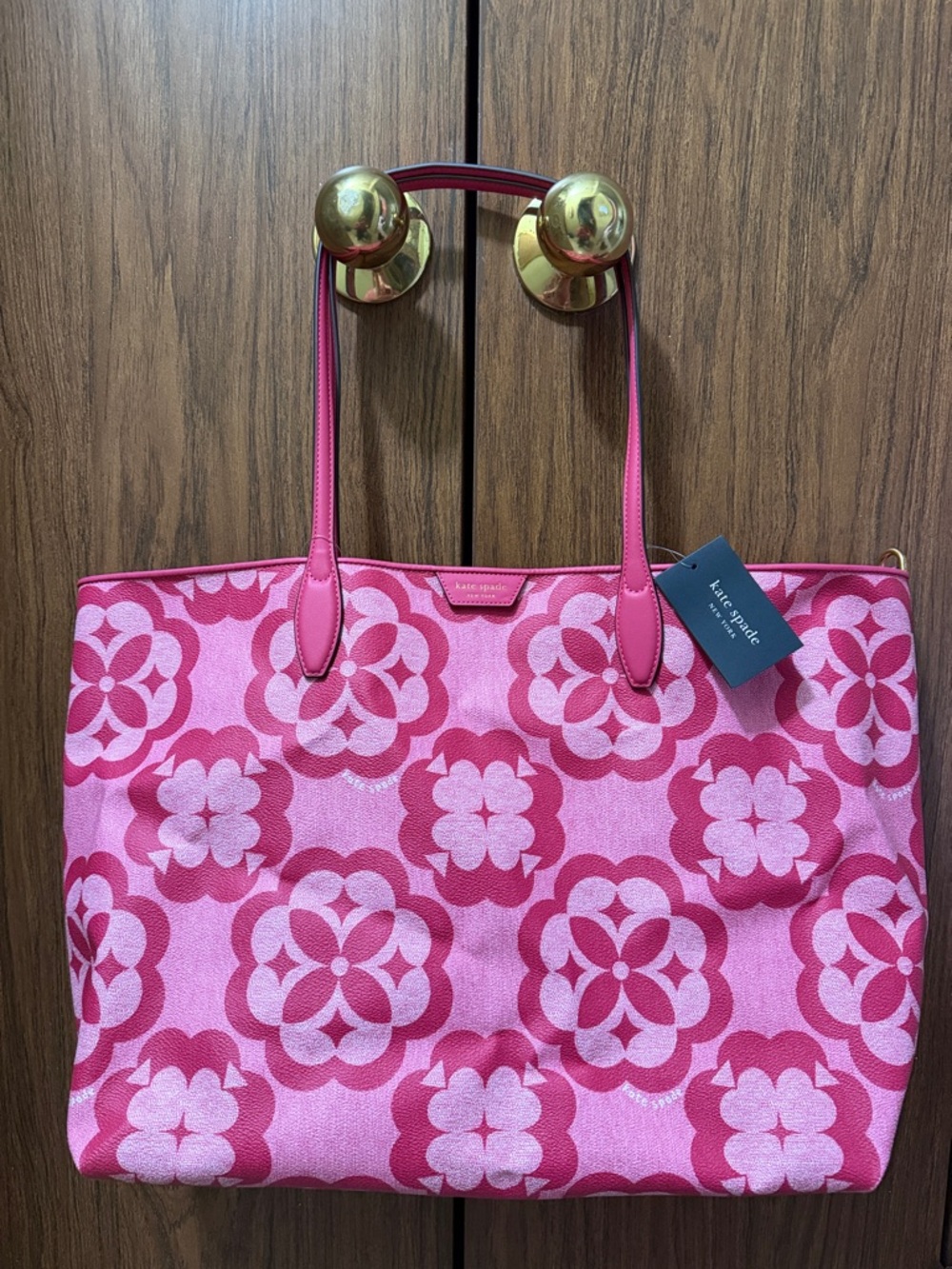 NWT kate spade Pink Floral Jacquard Tote